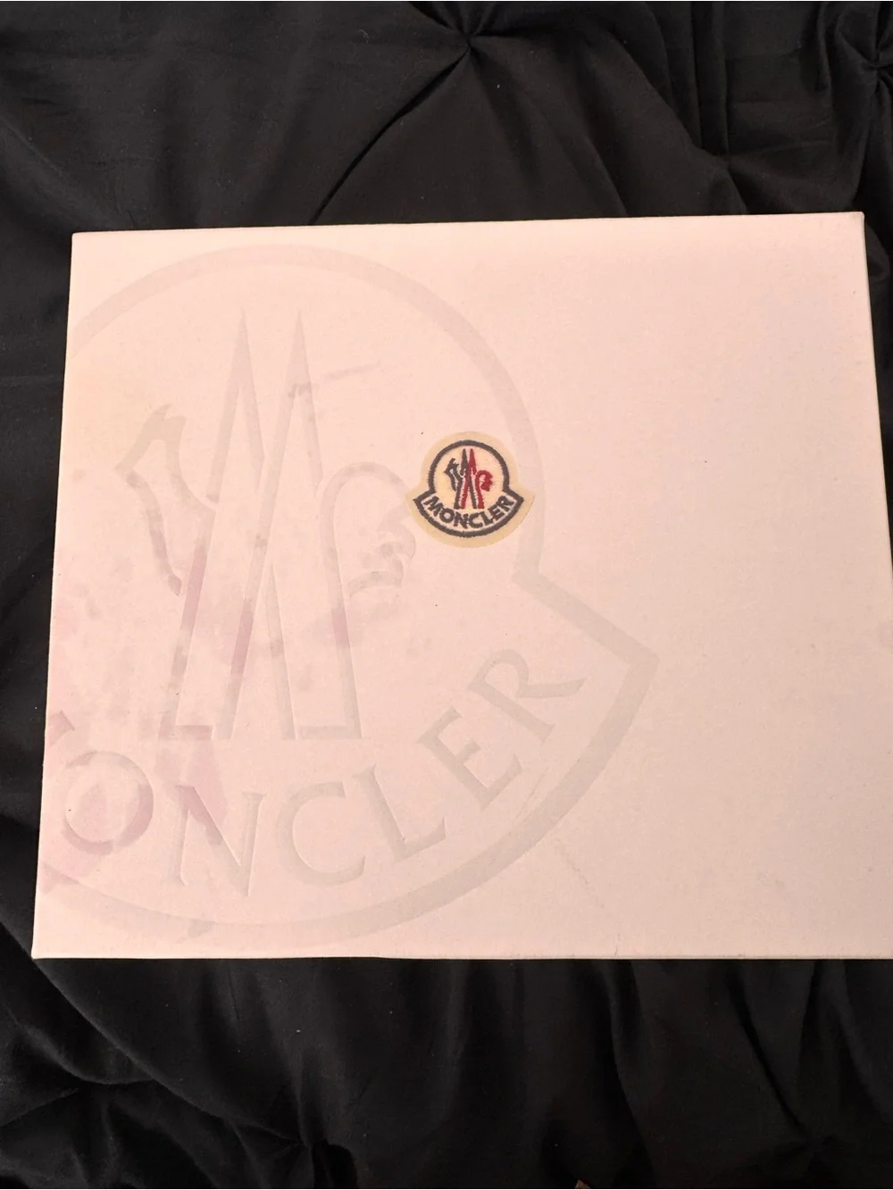 Moncler Silver Metallic Cosmetic Pouch